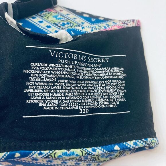 Victorias Secret Push-Up Bra 32D Multicolored - Picture 5 of 5